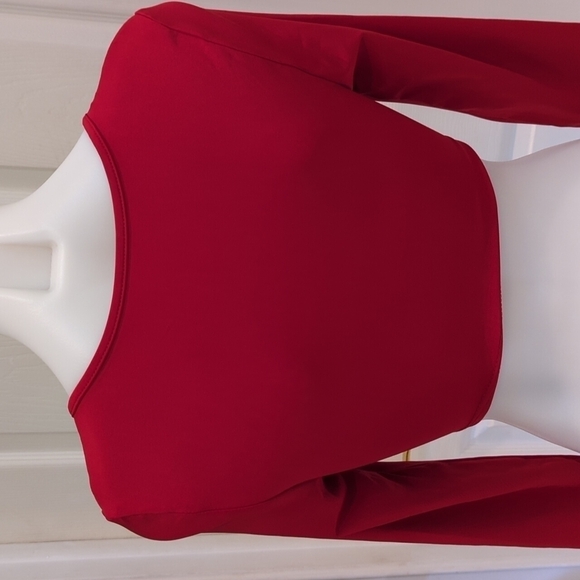 SHEIN PETITE Solid Plunging Neck Criss Cross Front Crop Top Size XS - Picture 7 of 7